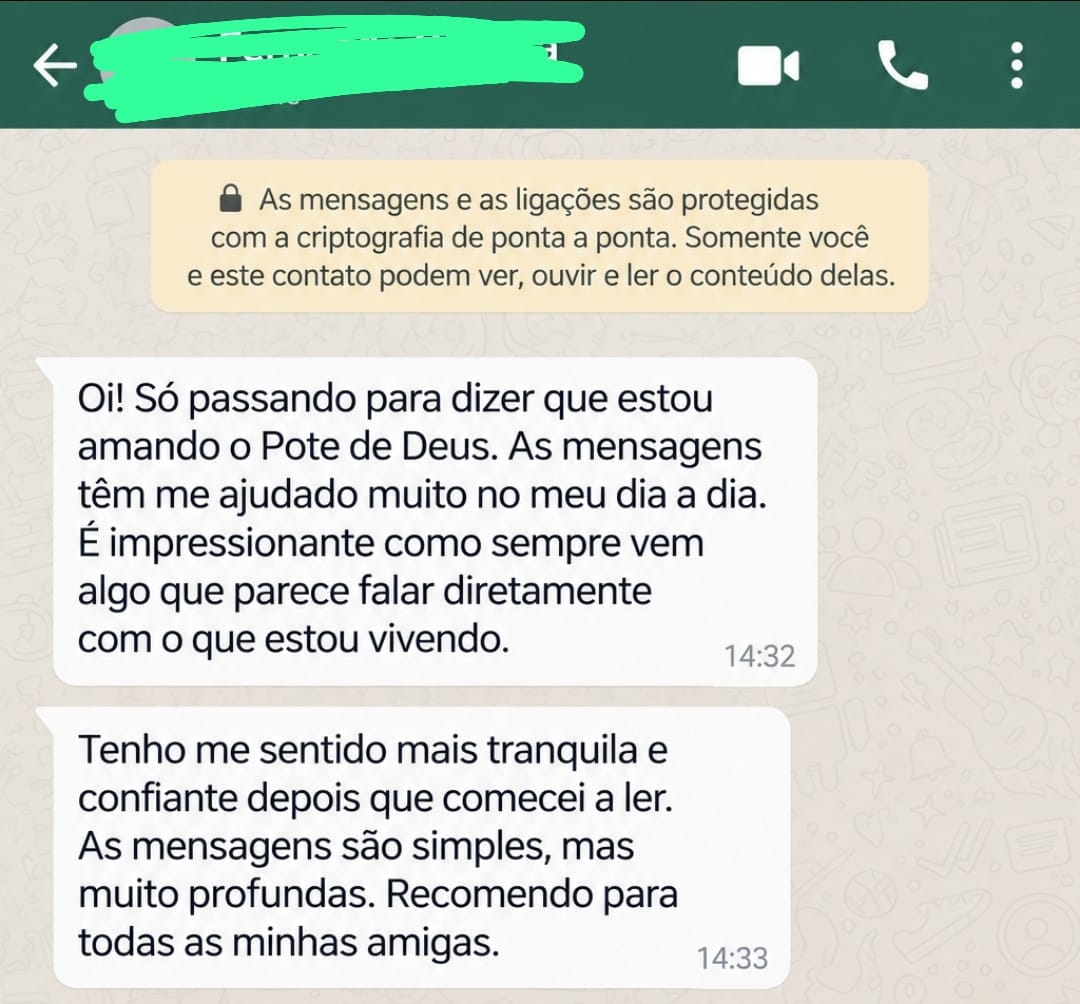 Depoimento real 3 de cliente do Pote de Deus